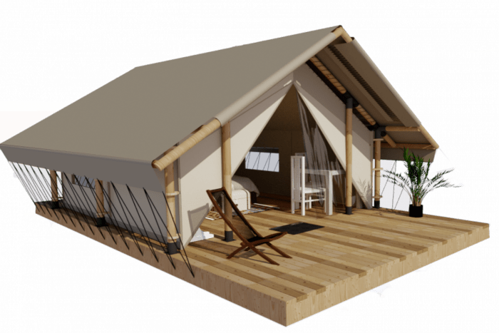 Пaлaтка для глэмпинга 5×7.5 m Safari-Tent (с печью)